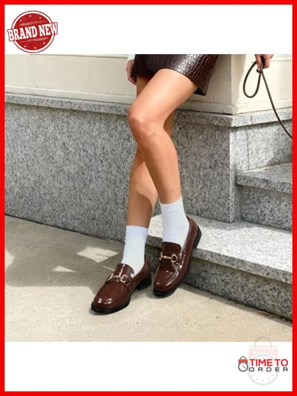 Smooth PU Loafers, Slip On Penny Loafers for Women Dressy Business Office Shoes